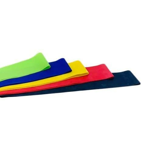 Long Resistance Bands 3 Strengths Purple, Pink and Green