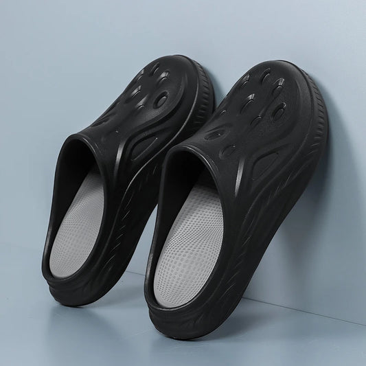 Men's Slippers Waterproof Chef's Shoes Garden Comfortable Soft Clogs Beach Sandal Slippers For Pet Workers Outdoor Fishing Shoes