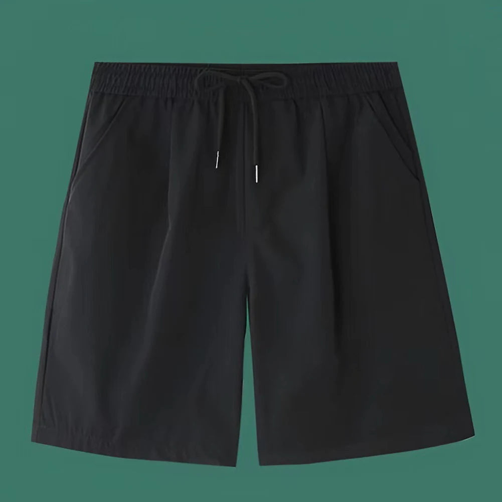 Pants Trousers Shorts Summer Spring Beach Sport Solid Color Spandex Sweatpants Ice Silk Loose Elastic Male Men