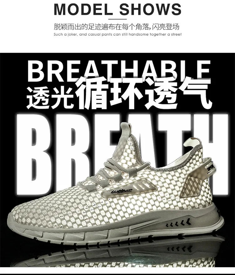 Men Shoes Summer Breathable Athletic Running Shoes Outdoor Sport Casual Fashion Sneakers Gym Training Jogging Non Slip Shoe
