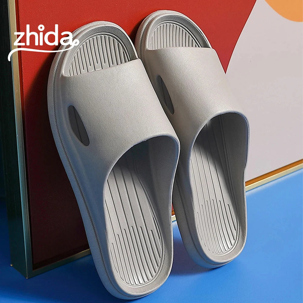 ZHIDA Non Slip Slides Lightweight Open Toe Quick Dry Slippers Indoor Outdoor Bathroom Beach Summer Indoor Outdoor Eva Slippers