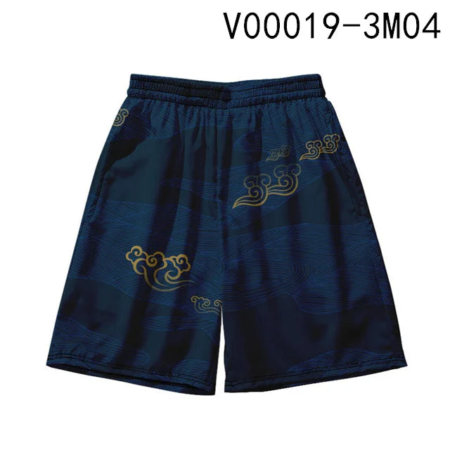 New men's summer shorts loose and luxurious shorts 3D printed casual chinese dragon print Harajuku ancient style shorts