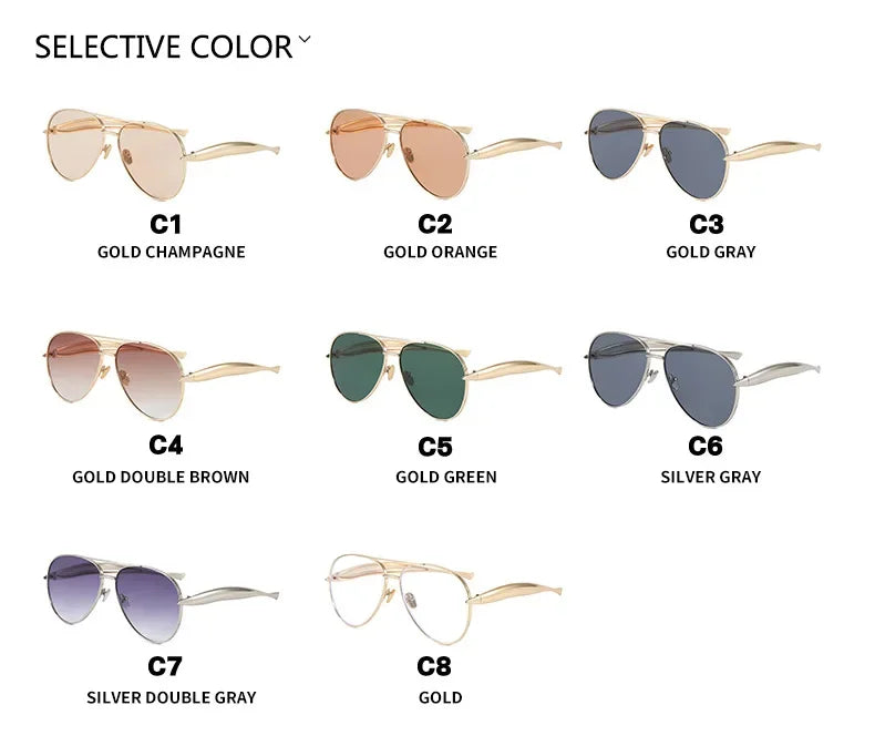 Vintage Metal Round Sunglasses Thick Frame Fashion Designer Style Eyeglasses Casual UV400 Protection Spectacles Women Glasses