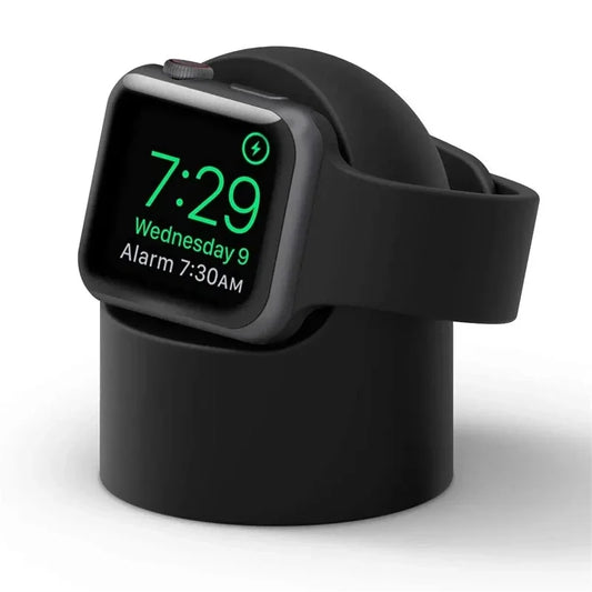 Charger Stand For Apple Watch Series 9 8 7 SE 6 5 3 Ultra1 2 49mm 45mm 44mm 42mm 41mm 40mm 38mm Durable Silicone Nightstand Mode