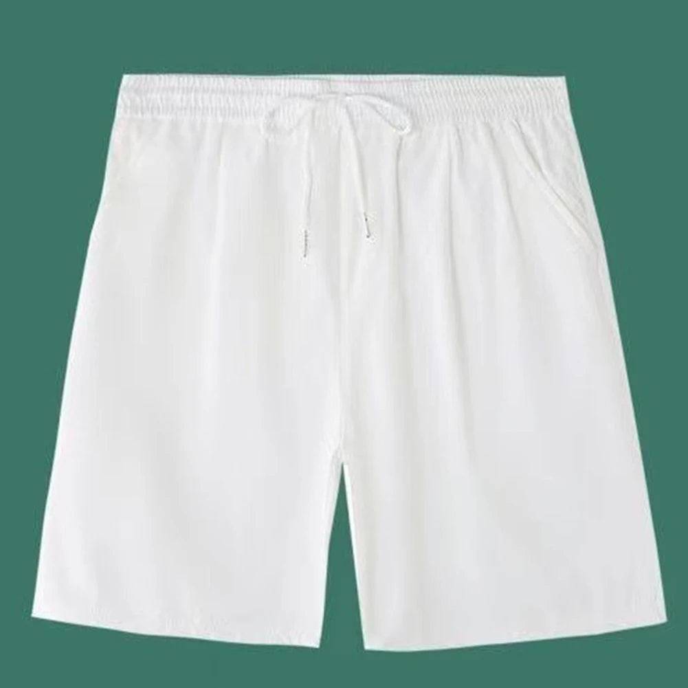Pants Trousers Shorts Summer Spring Beach Sport Solid Color Spandex Sweatpants Ice Silk Loose Elastic Male Men