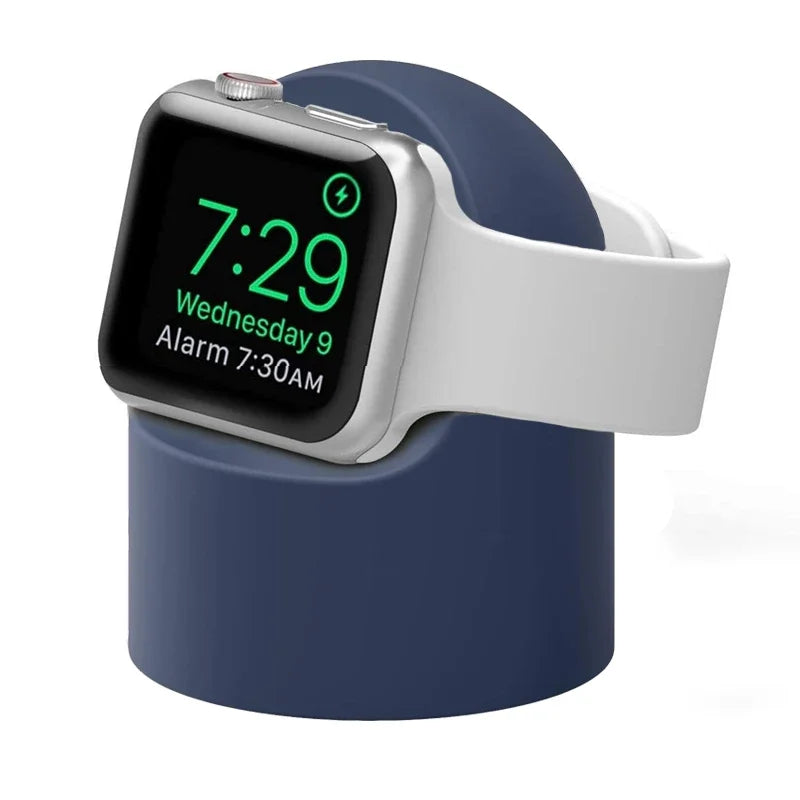 Charger Stand For Apple Watch Series 9 8 7 SE 6 5 3 Ultra1 2 49mm 45mm 44mm 42mm 41mm 40mm 38mm Durable Silicone Nightstand Mode