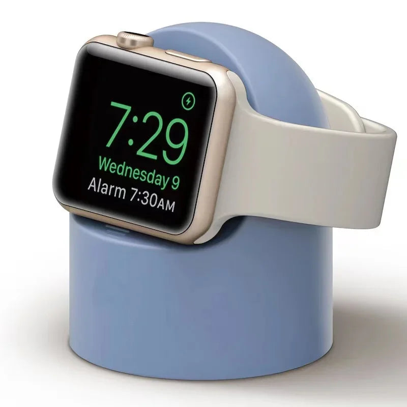 Charger Stand For Apple Watch Series 9 8 7 SE 6 5 3 Ultra1 2 49mm 45mm 44mm 42mm 41mm 40mm 38mm Durable Silicone Nightstand Mode