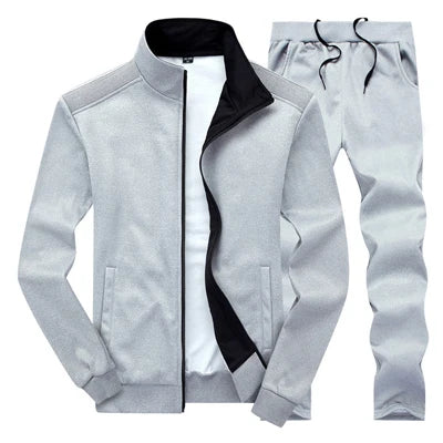 Maxulla Autumn Men's Tracksuit Suit Casual Joggers Hooded Sportswear Jackets + Pants 2 Piece Sets Male Sports Running Clothing