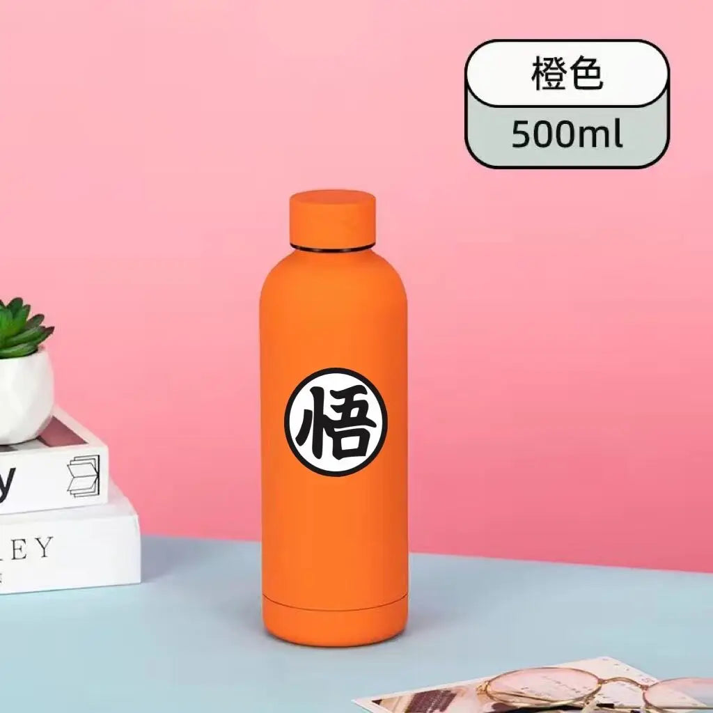Anime Z Son Goku Cartoon Portable Stainless Steel Water Bottle Travel Cup Cosplay Prop Boy Girl Gift 1pcs