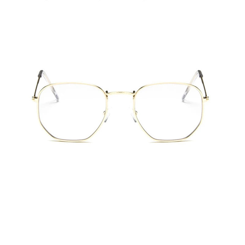 Hexagon Sunglasses Men Brand Designer Small Square Sunglases Metal Frame Driving Fishing Glasses Lentes De Sol Hombre UV400