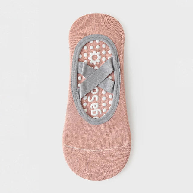 Breathable Towel Bottom Yoga Socks Women Silicone Non-Slip Bandage Pilates Sock Ladies Ballet Dance Fitness Workout Cotton Socks