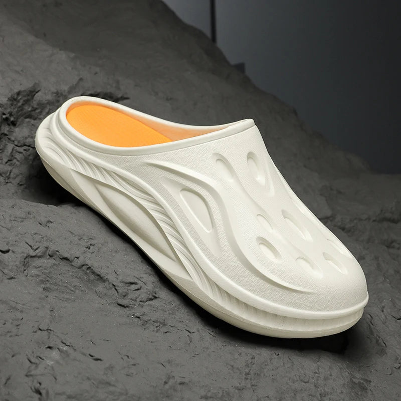Men's Slippers Waterproof Chef's Shoes Garden Comfortable Soft Clogs Beach Sandal Slippers For Pet Workers Outdoor Fishing Shoes