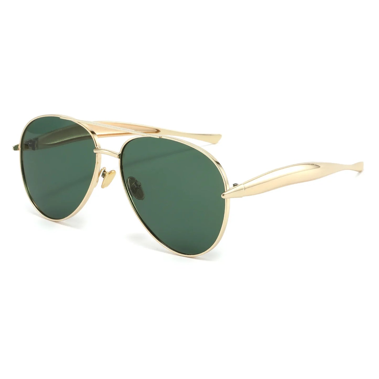 Vintage Metal Round Sunglasses Thick Frame Fashion Designer Style Eyeglasses Casual UV400 Protection Spectacles Women Glasses