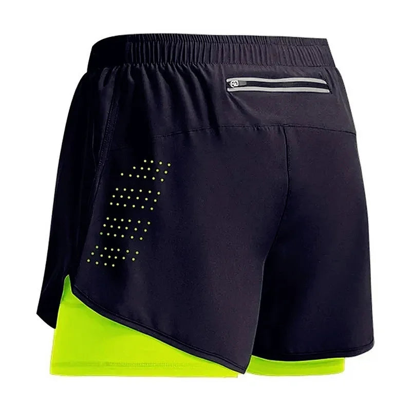 Men's Running Shorts 2025 New Release Gym Fitness 2-in-1 Exercise Summer Quick Dry Trendy Personalized Running Shorts